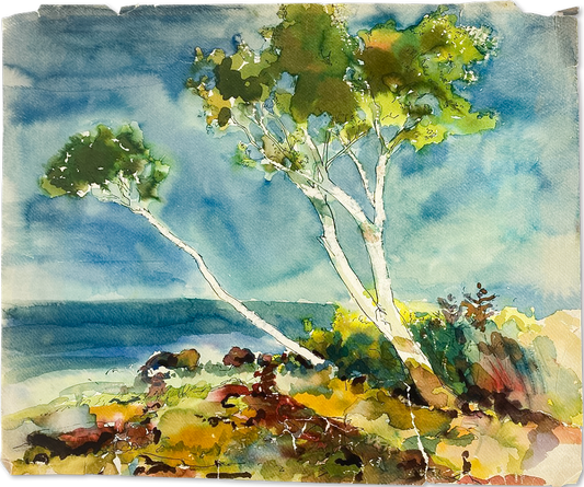 Birches Over Water