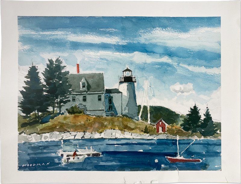 Lighthouse Across the Harbor