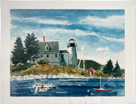 Lighthouse Across the Harbor
