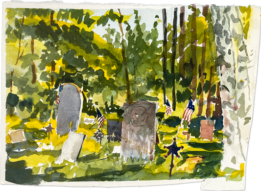 Cemetery on Memorial Day