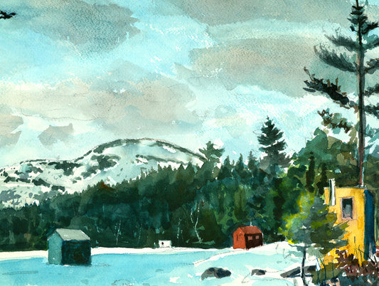 Ice Fishing Archival Print