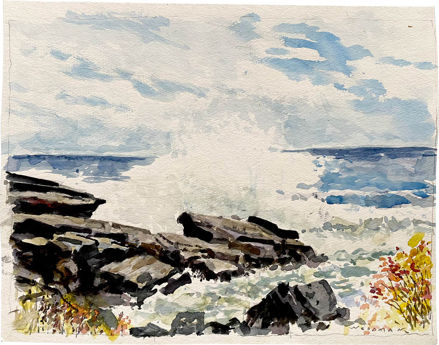 Waves on the Rocks Archival Print