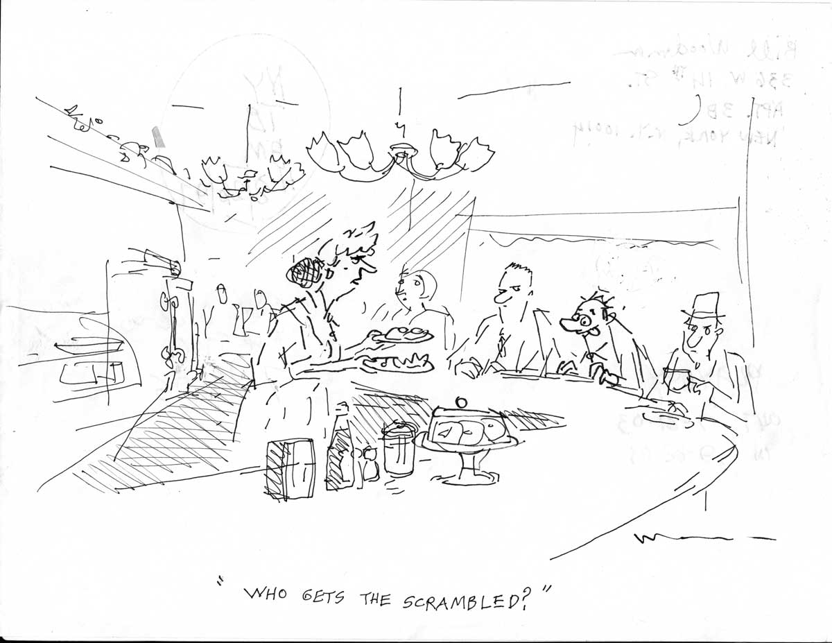 Who Gets the Scrambled? Cartoon Archival Print